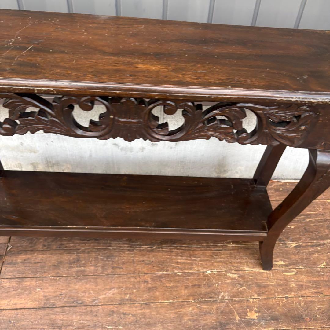 コロニーハウス コンソールテーブル 猫脚 木製彫刻 アンティーク 飾り棚