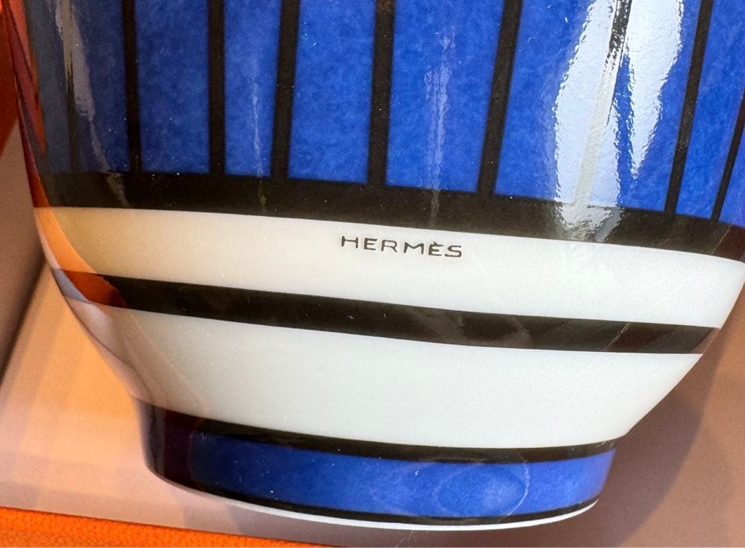 最終値下！エルメス　 ブルーダイユール ラージボール No.3 茶碗　飯碗