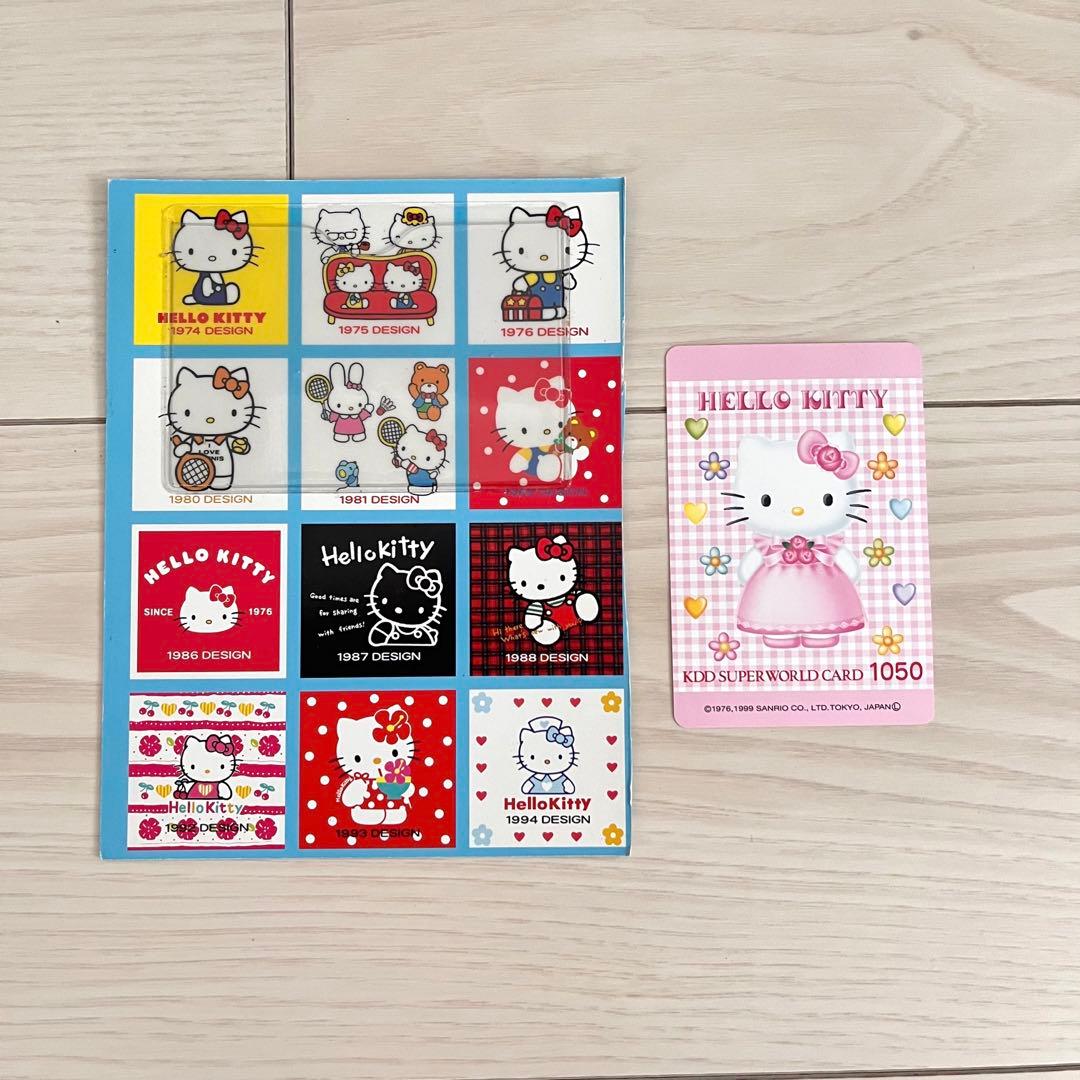 レア！平成レトロ キティちゃん KDDスーパーワールドカード 台紙付き