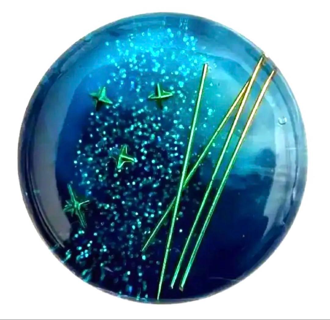 青と緑の星型レジン ヘアゴム ブローチ キーホルダー その他 - メルカリ