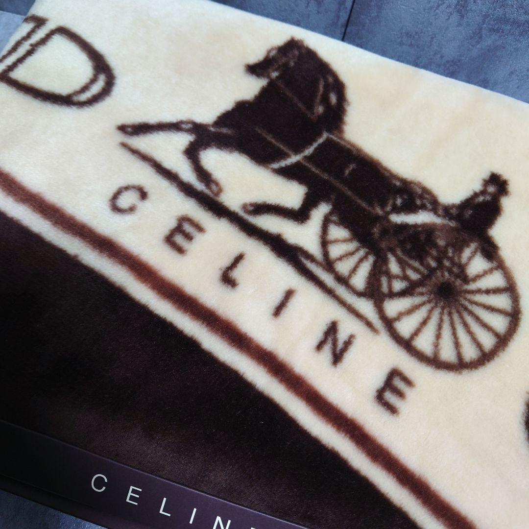 CELINE セリーヌ アクリルハーフケット ブランケット 西川産業 日本製