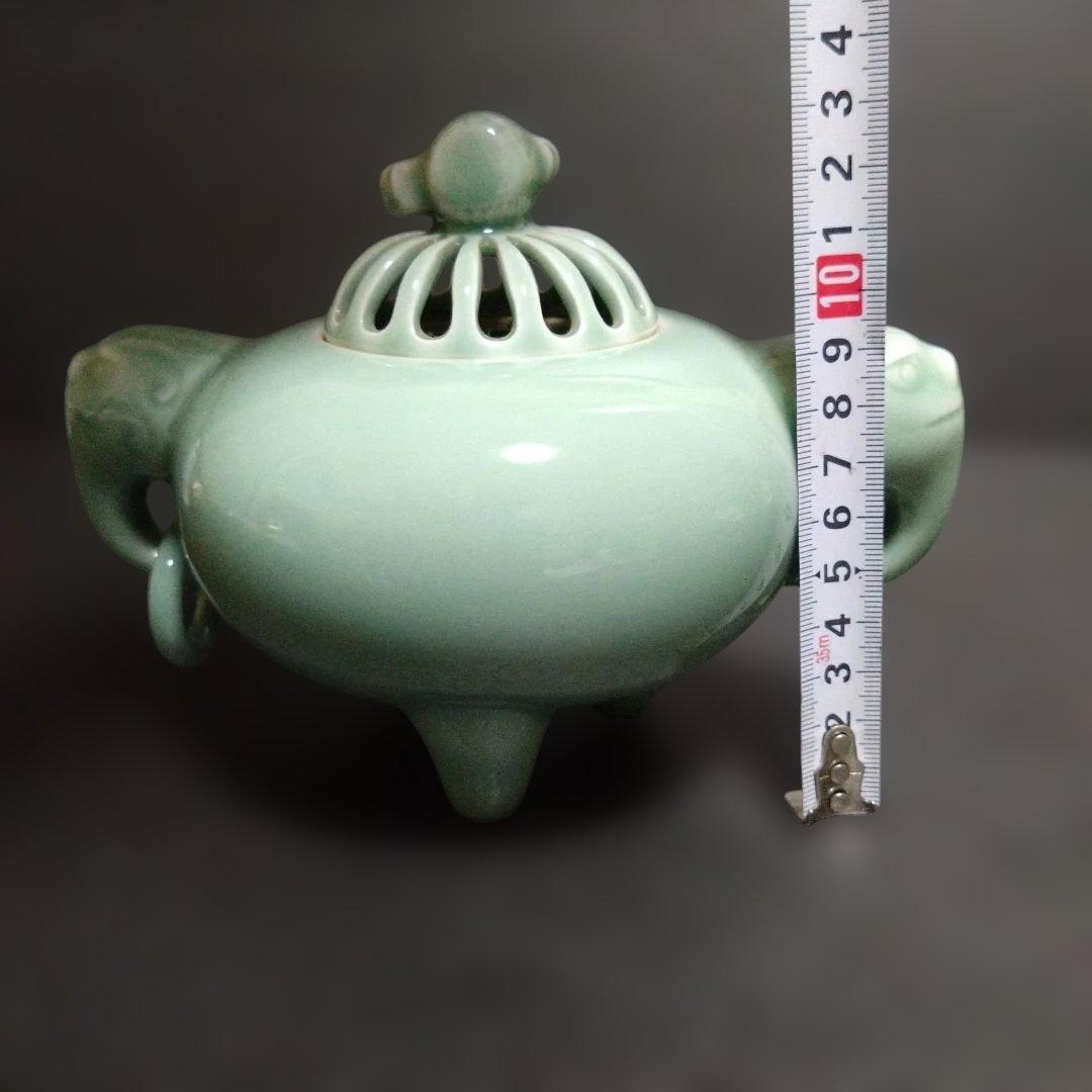 新品 伊万里鍋島焼 青磁 香炉 冬山　縁起物　お祝い　おもてなし