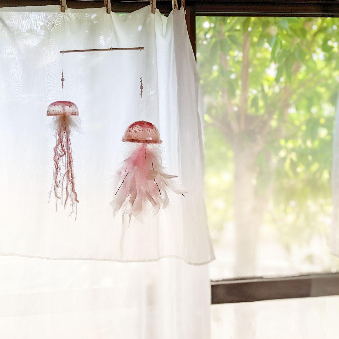 桜色クラゲモビール ミズクラゲ ピンク クラゲ 桃色 北欧 メリー