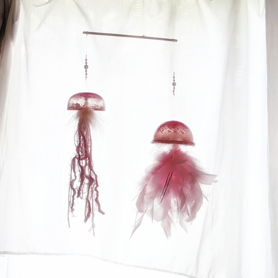 桜色クラゲモビール ミズクラゲ ピンク クラゲ 桃色 北欧 メリー