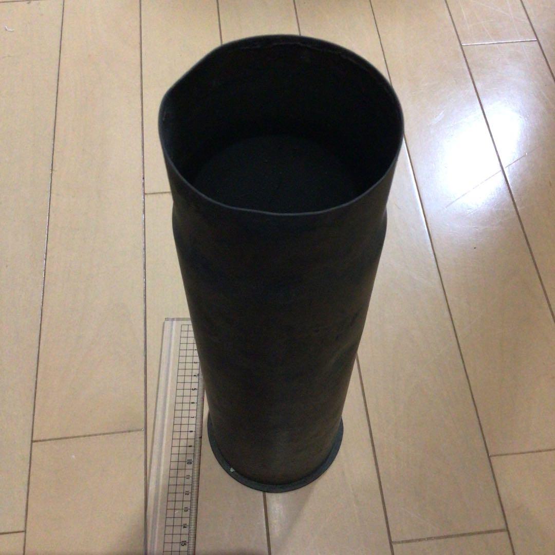 昭和レトロ 金属製 真鍮 円柱型 花瓶 花器 フラワーベース フラワースタンド