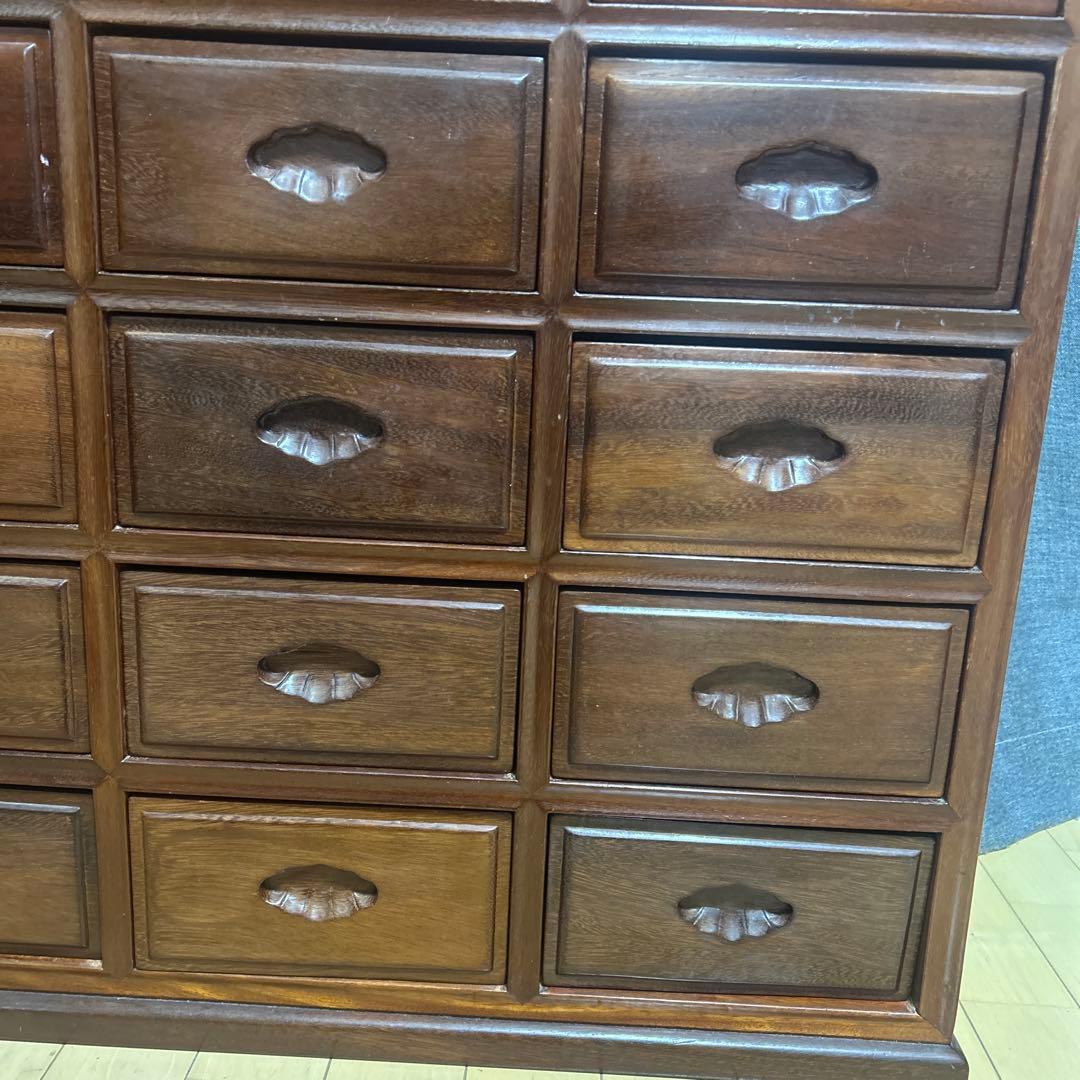 和チェスト 引き出し3列6段18杯　木組み　釘未使用 アンティークチェスト