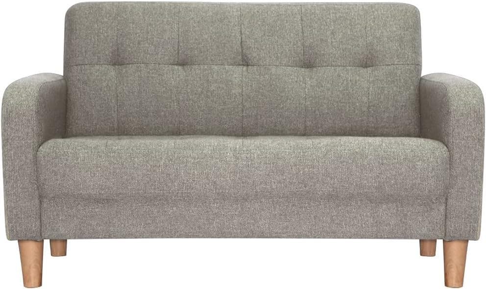 ソファー 2人掛け 肘付き 天然木脚 幅約110cm 簡単組み立て 2WAY