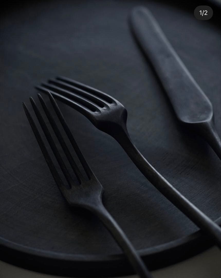 北村栄太　新品未使用　カトラリーセット フォーク×1、スプーン×1