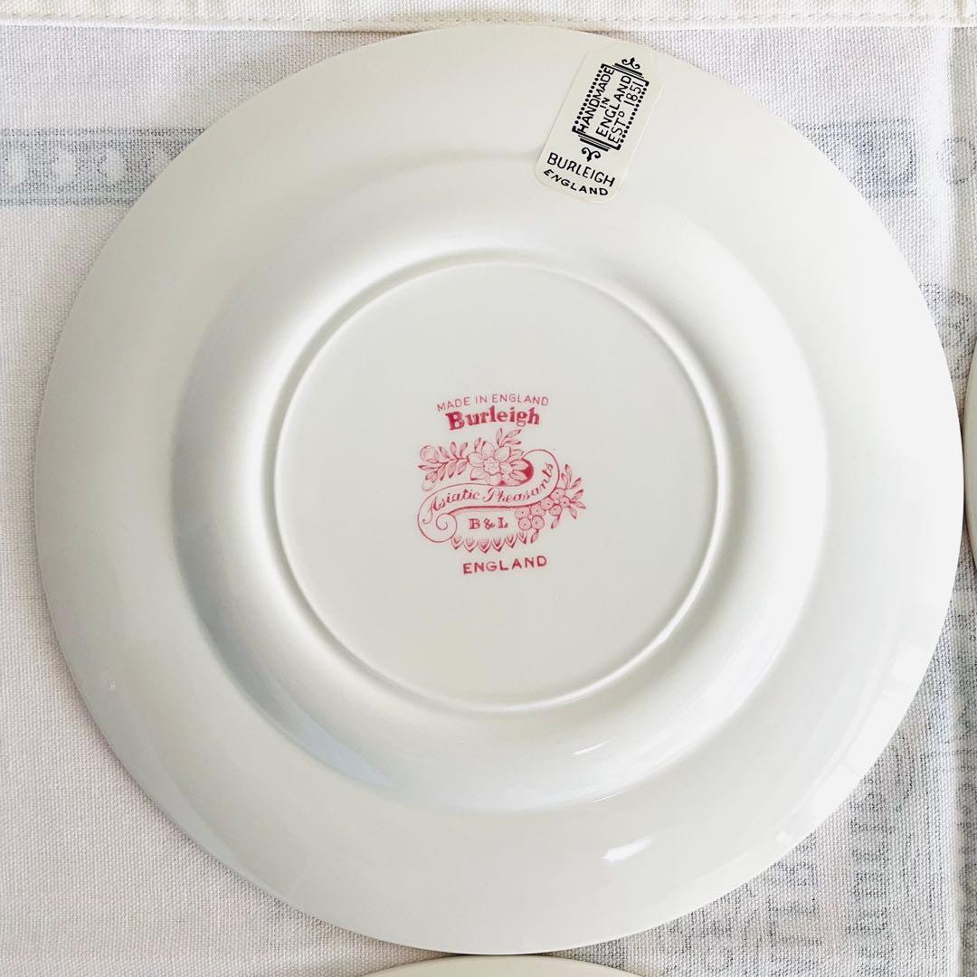 ☆バーレイ☆新品 ピンク・アジアティックフェザンツ プレートM 4枚セット