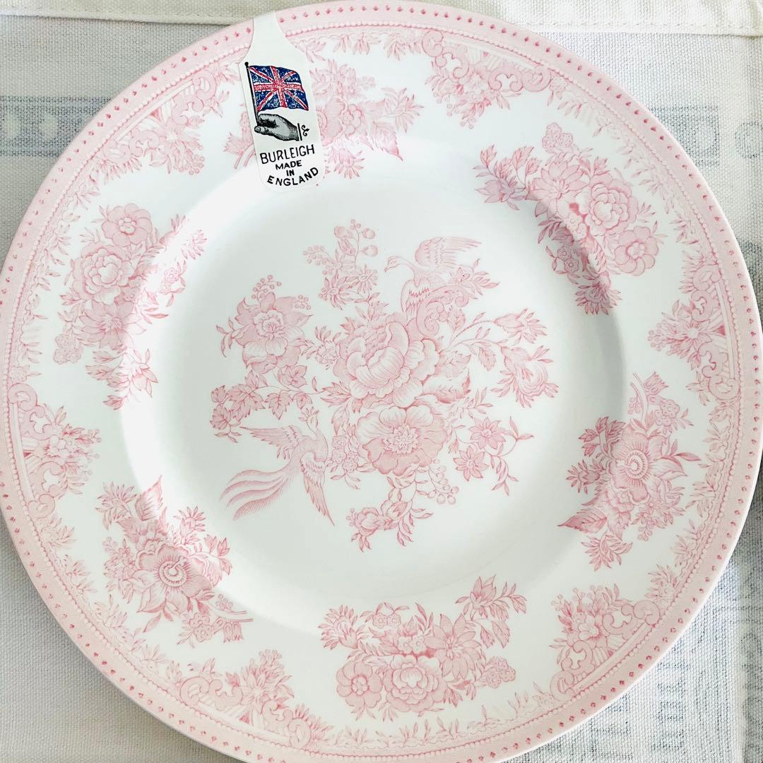 ☆バーレイ☆新品 ピンク・アジアティックフェザンツ プレートM 4枚セット