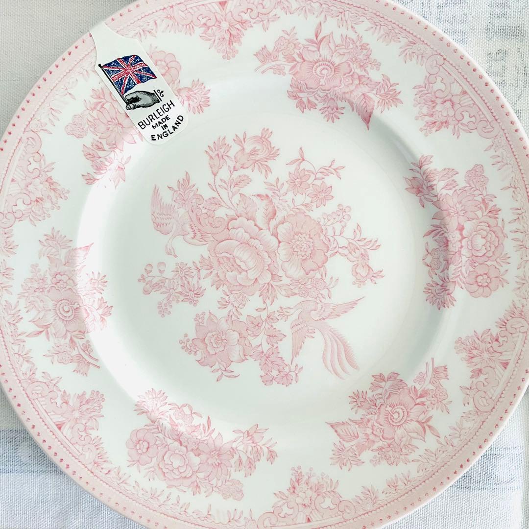 ☆バーレイ☆新品 ピンク・アジアティックフェザンツ プレートM 4枚セット