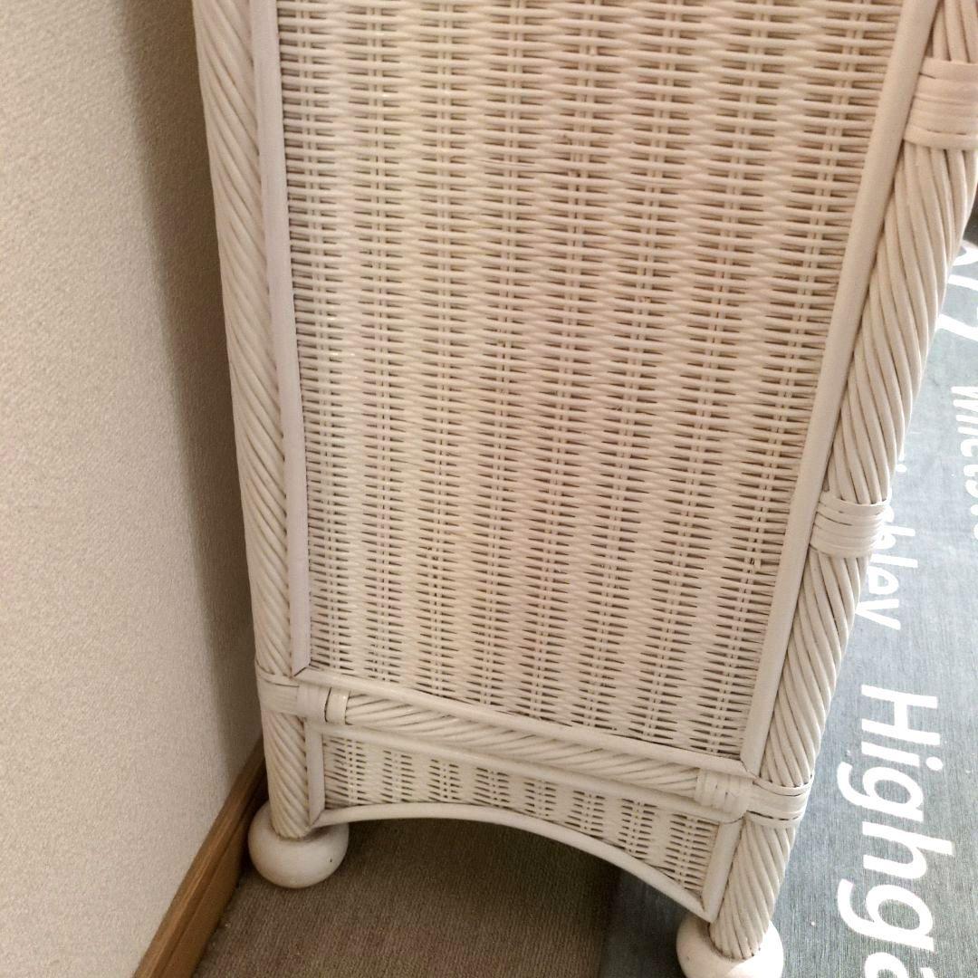 ホワイトラタン/チェスト/アンティーク風/シャビーシックB - メルカリ