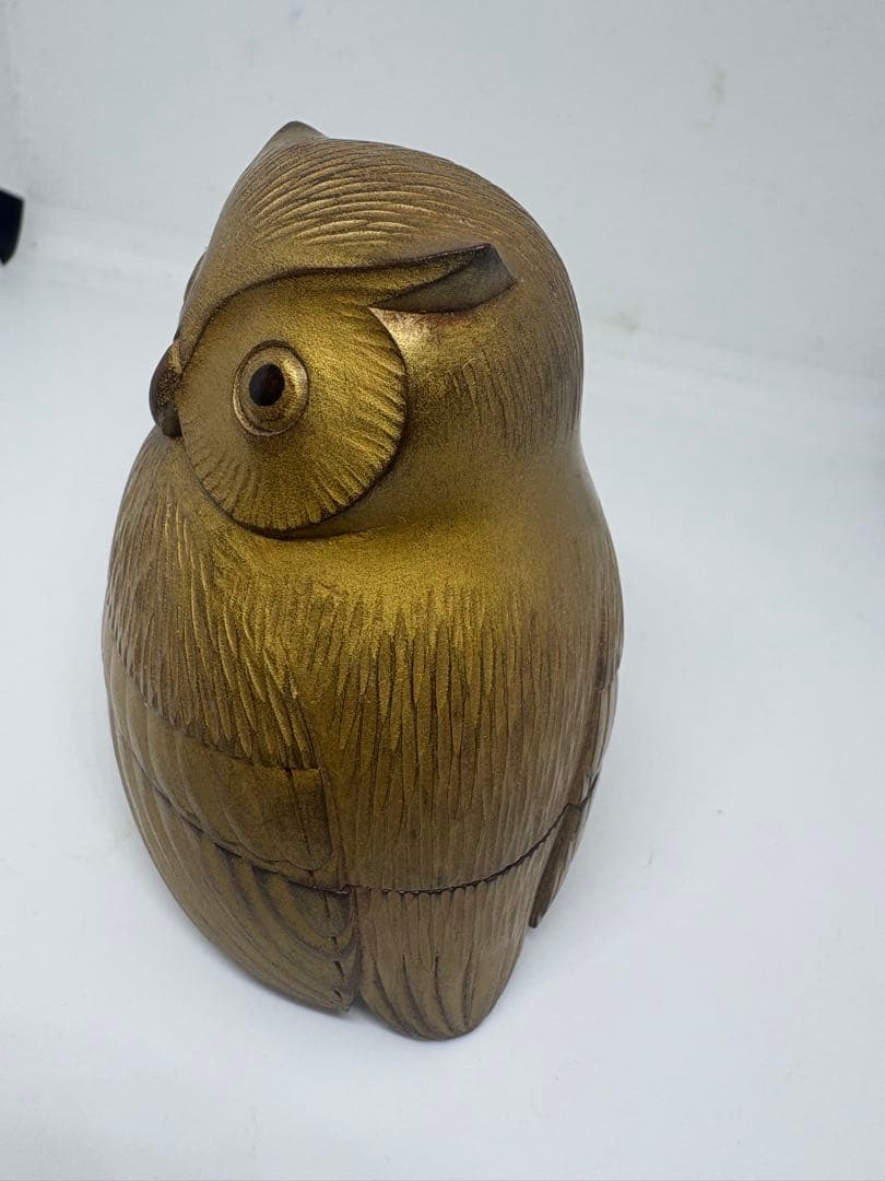 讃岐名工　篠原如雪作ふくろう香合