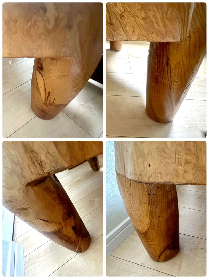 ⭐︎年末値下中⭐︎【貴重】無垢　一本木　ローテーブル