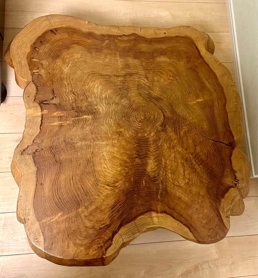 ⭐︎年末値下中⭐︎【貴重】無垢　一本木　ローテーブル