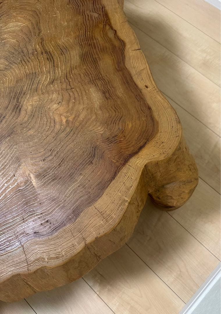 ⭐︎年末値下中⭐︎【貴重】無垢　一本木　ローテーブル