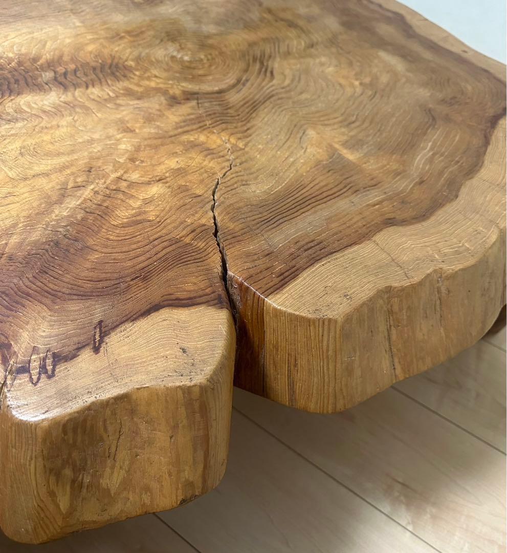 ⭐︎年末値下中⭐︎【貴重】無垢　一本木　ローテーブル