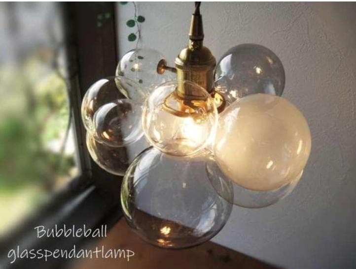 バブルペンダントランプモノトーンバブルガラスペンダントライトバブルシャンデリア