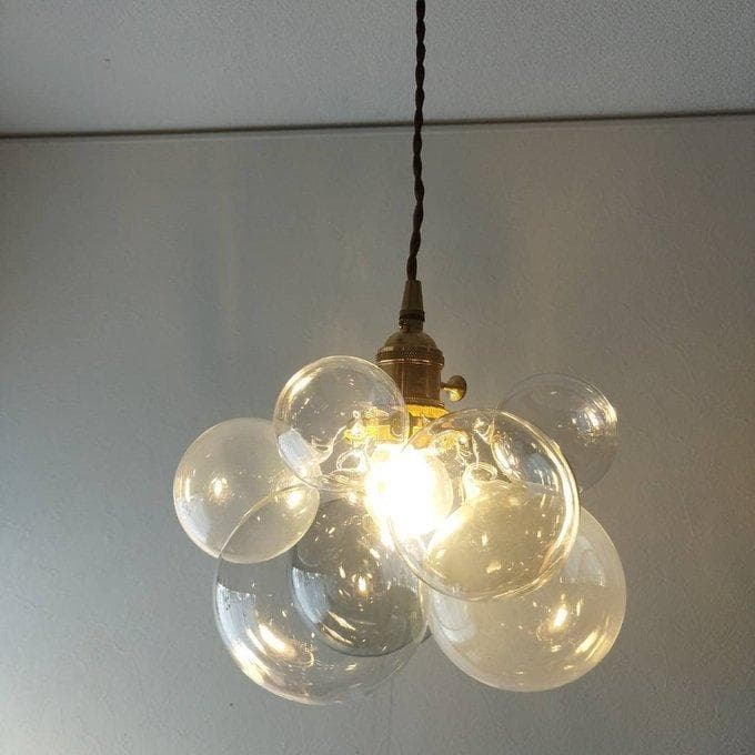 バブルペンダントランプモノトーンバブルガラスペンダントライトバブルシャンデリア