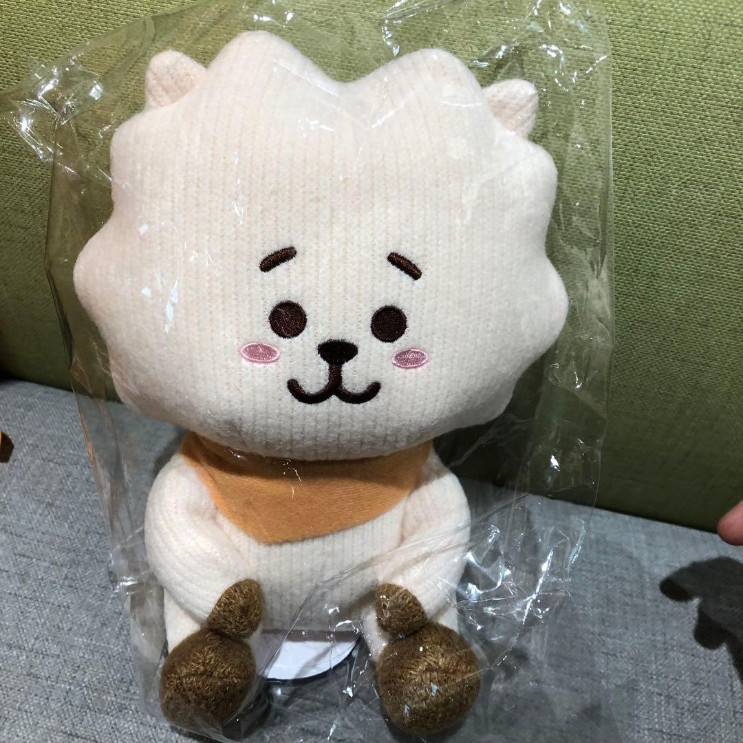 新品未開封】bt21☆BTS☆Jinモデル☆RJ☆ニットフラッシュぬいぐるみ