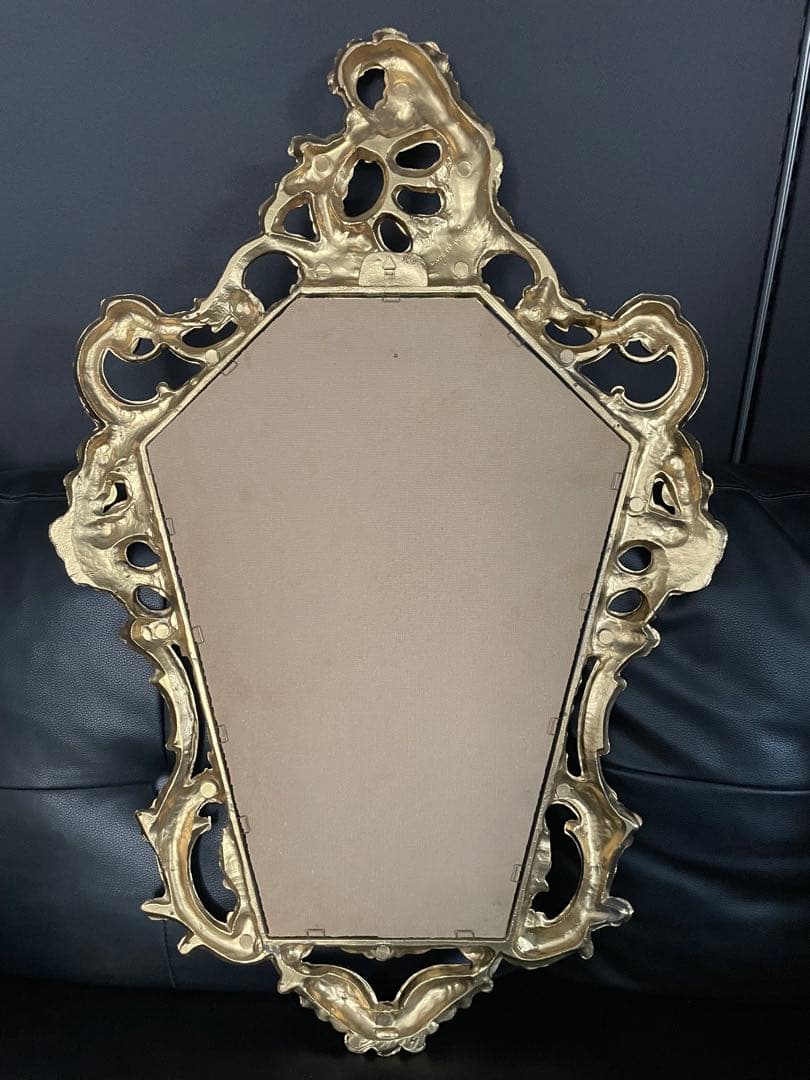 ロココ調ミラー　イタリア製 壁かけ鏡　ビンテージ