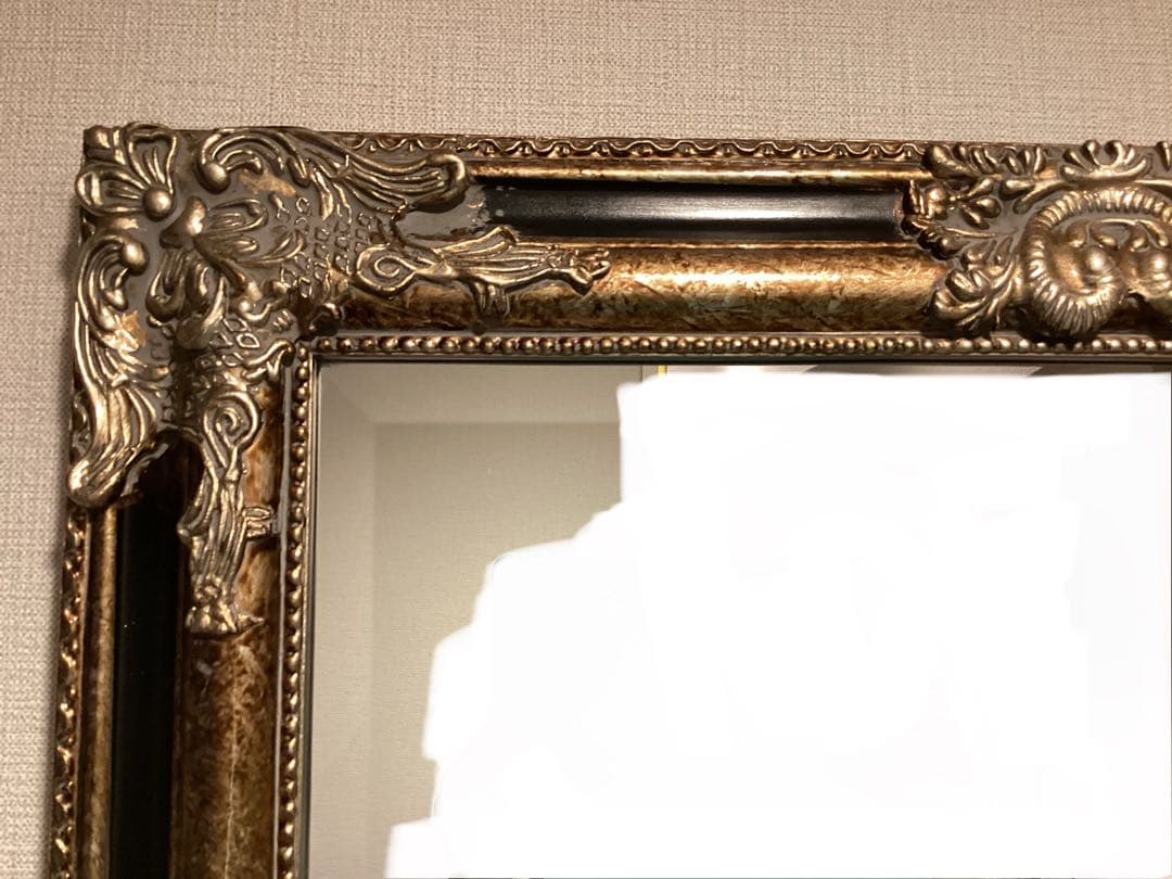 クラシック装飾　壁掛け鏡　62✖️82 大きめ　縦・横両用