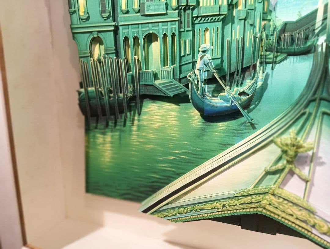 ☆飛び出す絵画　3D大作　塚本馨三　ベネチア　ディズニー　ティンカーベル　真作