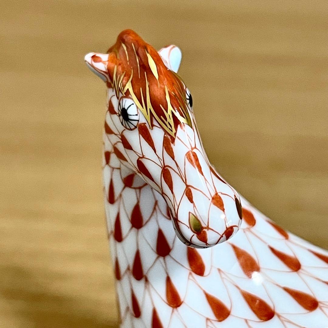 美品 HEREND ヘレンド フィギュリン 干支 2002年 馬 赤 - メルカリ