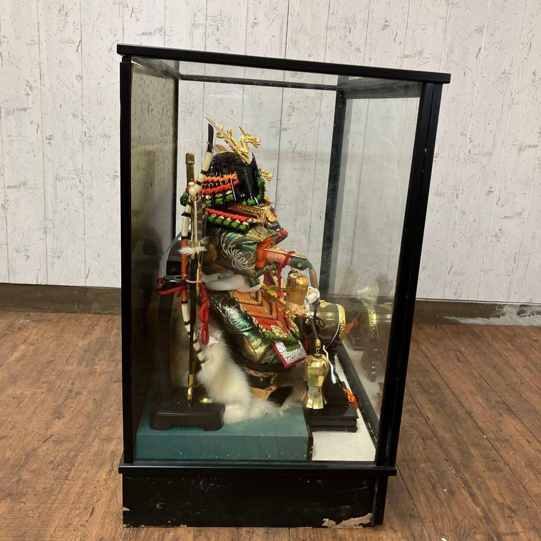 B-1峰月作 五月人形 子供大将飾 武士の鎧付 オルゴール付ヴィンテージ季節物