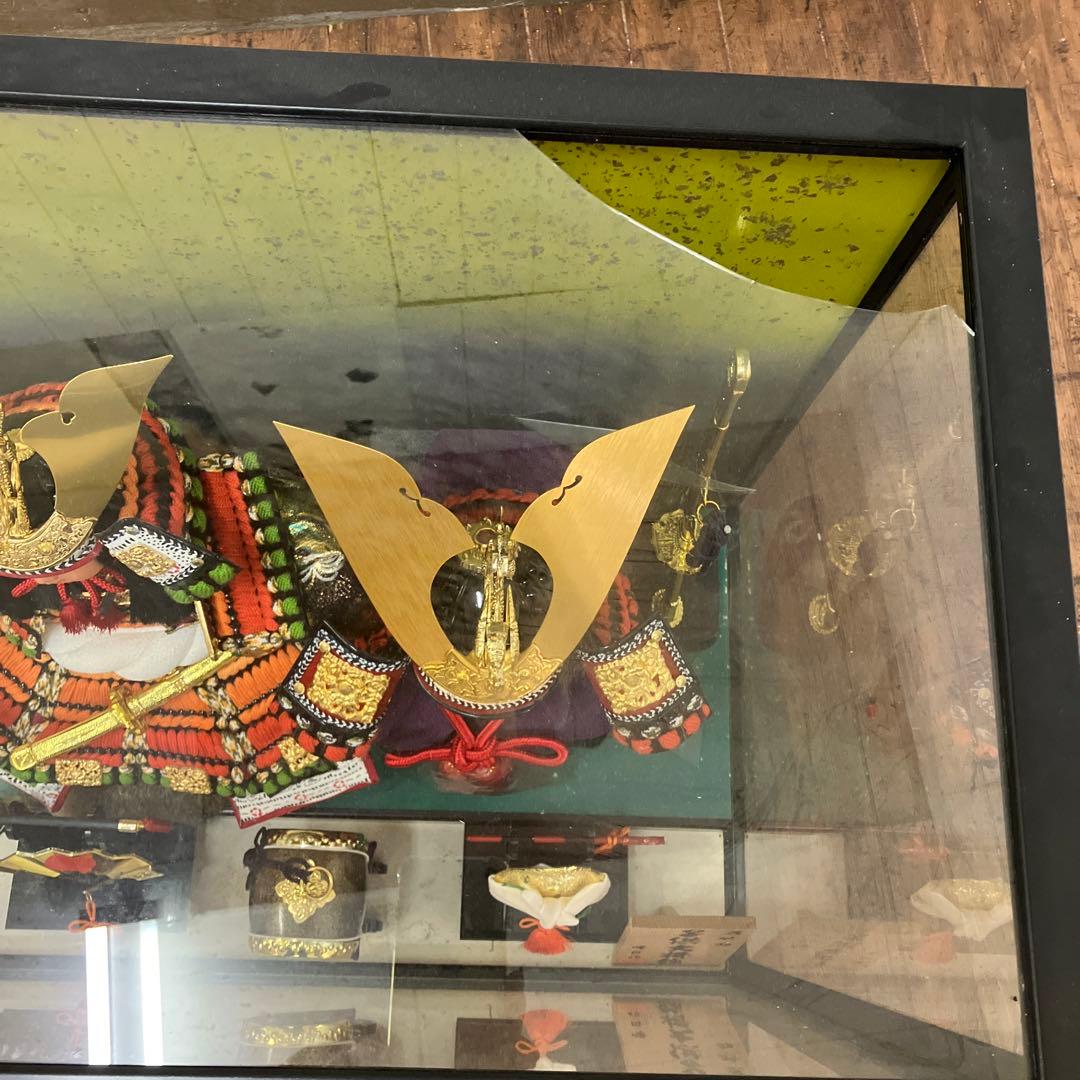 B-1峰月作 五月人形 子供大将飾 武士の鎧付 オルゴール付ヴィンテージ季節物