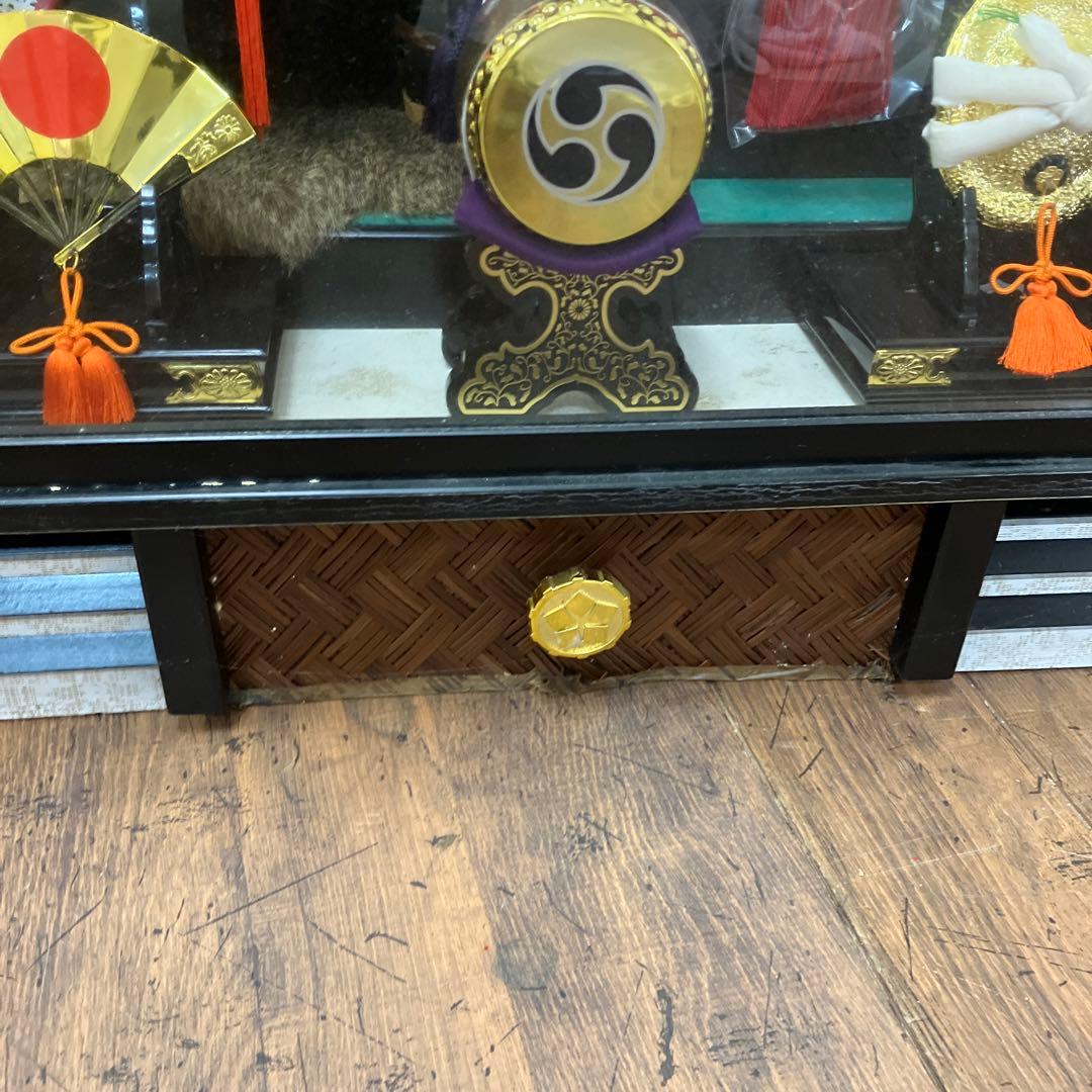 B-1峰月作 五月人形 子供大将飾 武士の鎧付 オルゴール付ヴィンテージ季節物