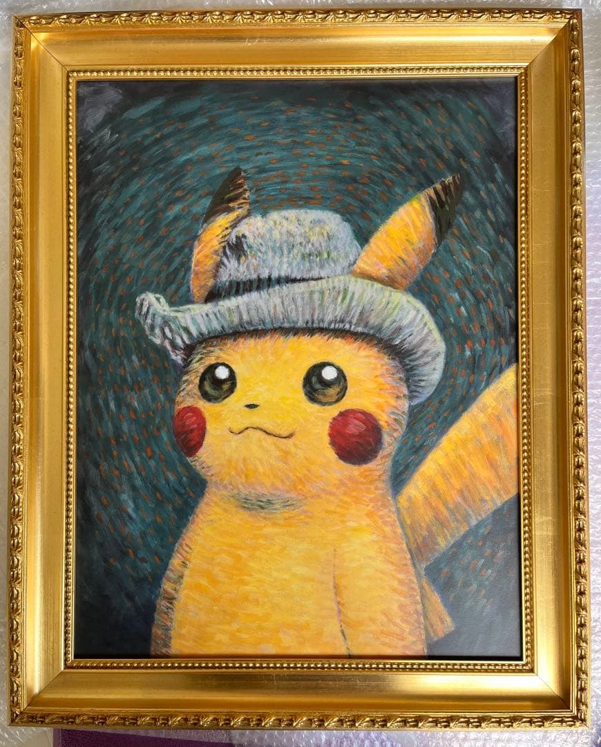 ゴッホピカチュウ　キャンバス　Mサイズ