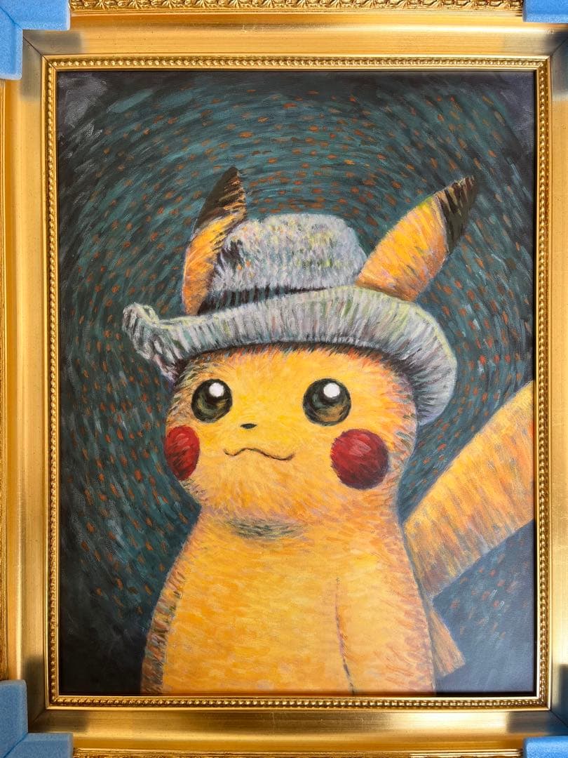 ゴッホピカチュウ　キャンバス　Mサイズ