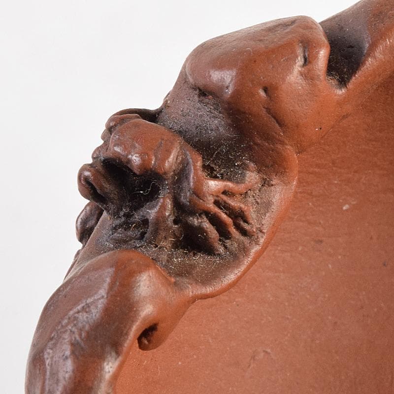 subarujp2005　紫泥　蟹刻　小さな植木鉢　盆栽鉢　M　R8812