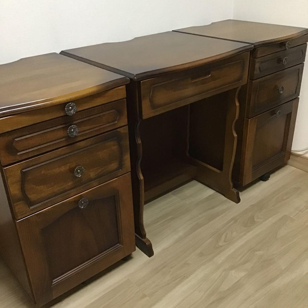 karimoku カリモクコロニアル パソコンデスク 書斎机