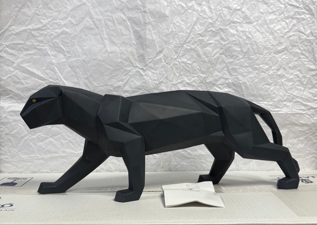 新品☆リヤドロ パンサー Origami 黒ヒョウ ジャガー ブラック