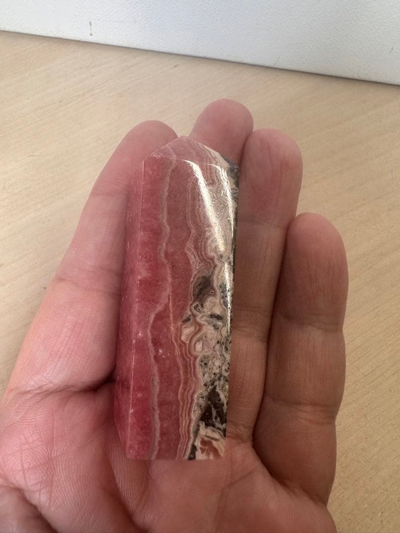 高品質　インカローズ　ロードクロサイト　タワー　四角柱