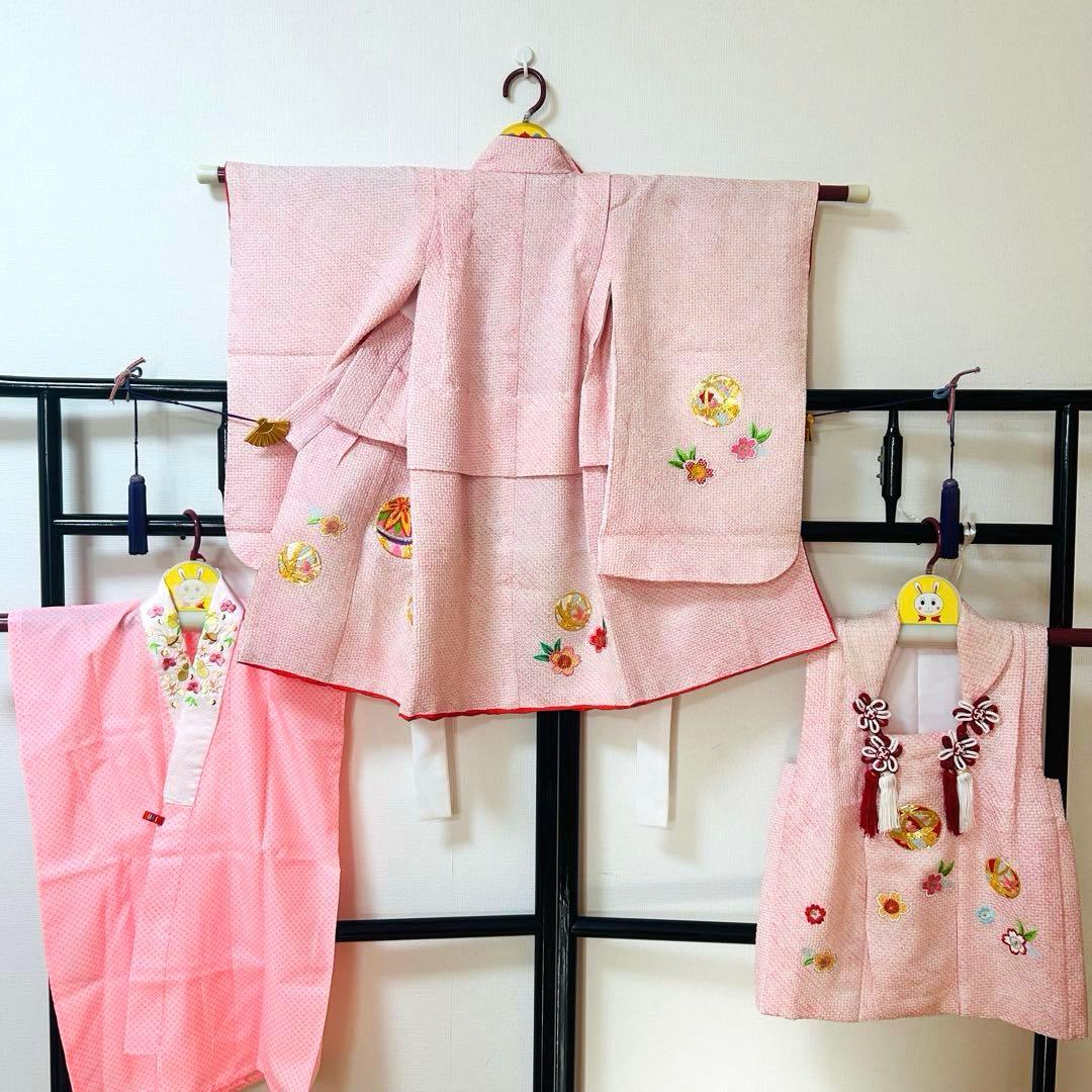 No.8 七五三　3歳　　正絹被布フルセット