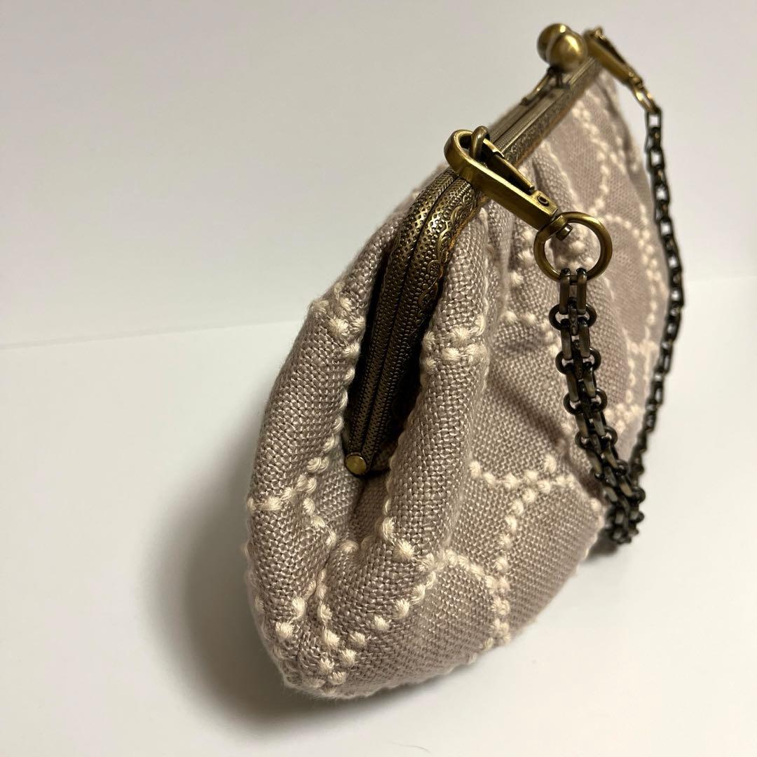 ハンドメイド　がま口バッグ　ミナペルホネン　tambourine