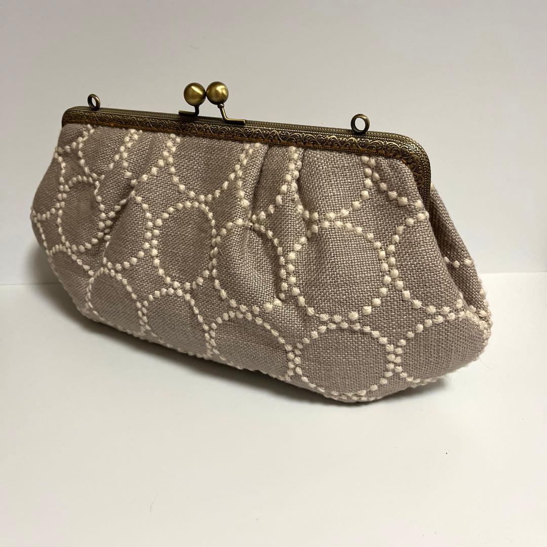 ハンドメイド　がま口バッグ　ミナペルホネン　tambourine