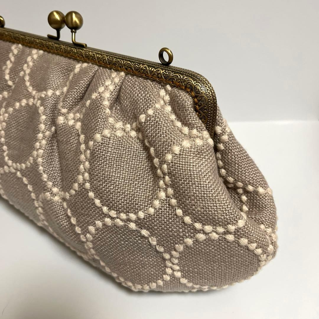 ハンドメイド　がま口バッグ　ミナペルホネン　tambourine