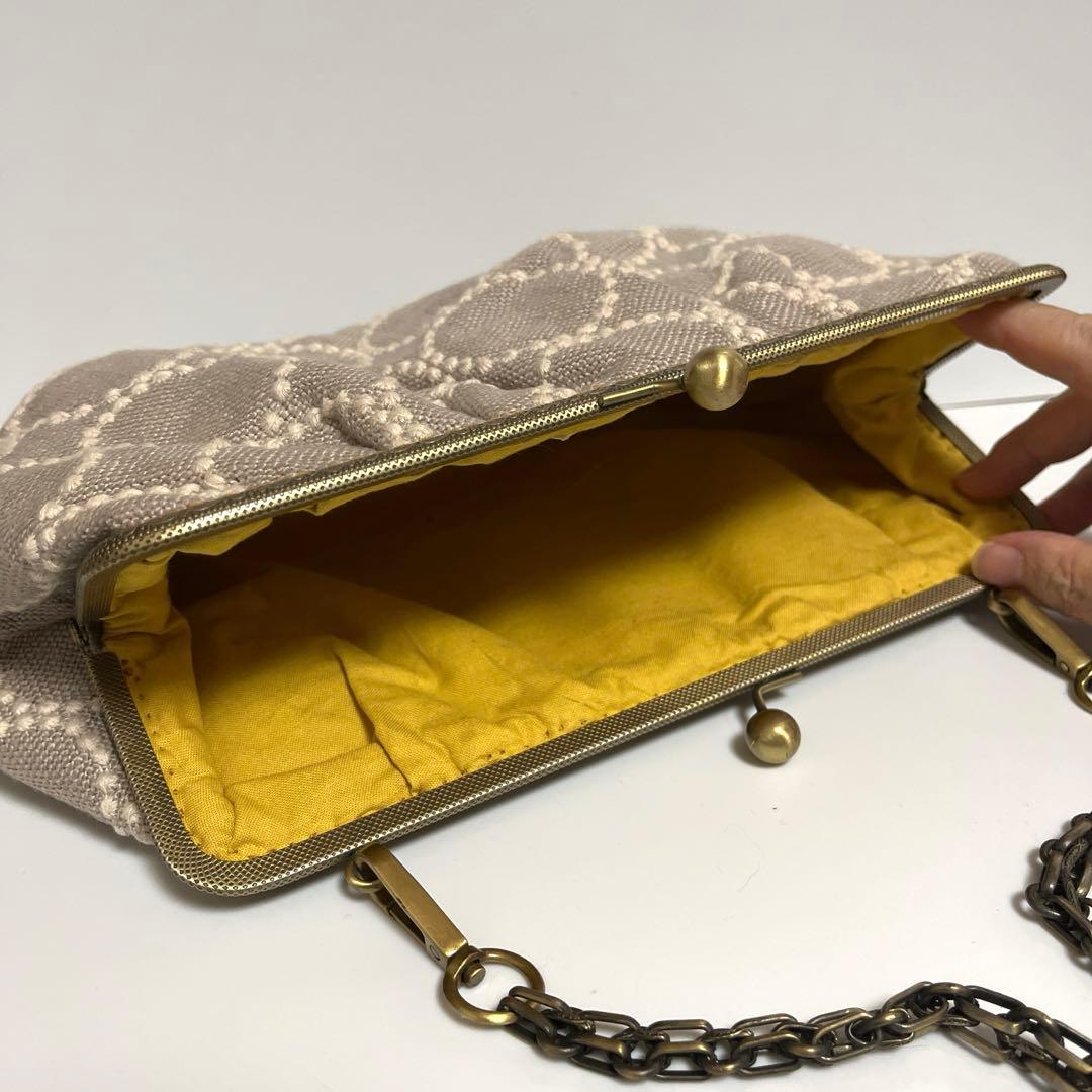 ハンドメイド　がま口バッグ　ミナペルホネン　tambourine