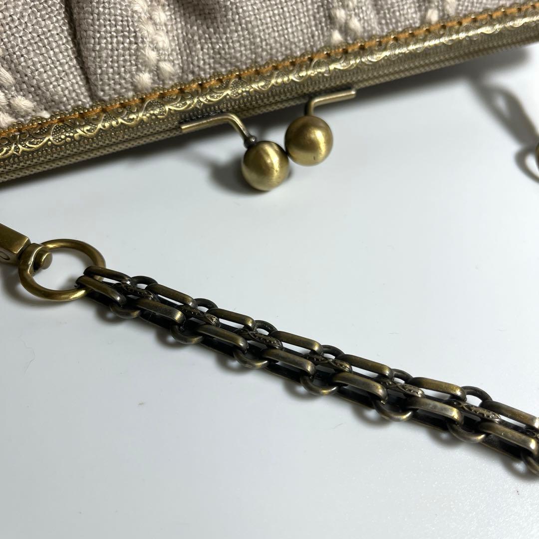 ハンドメイド　がま口バッグ　ミナペルホネン　tambourine