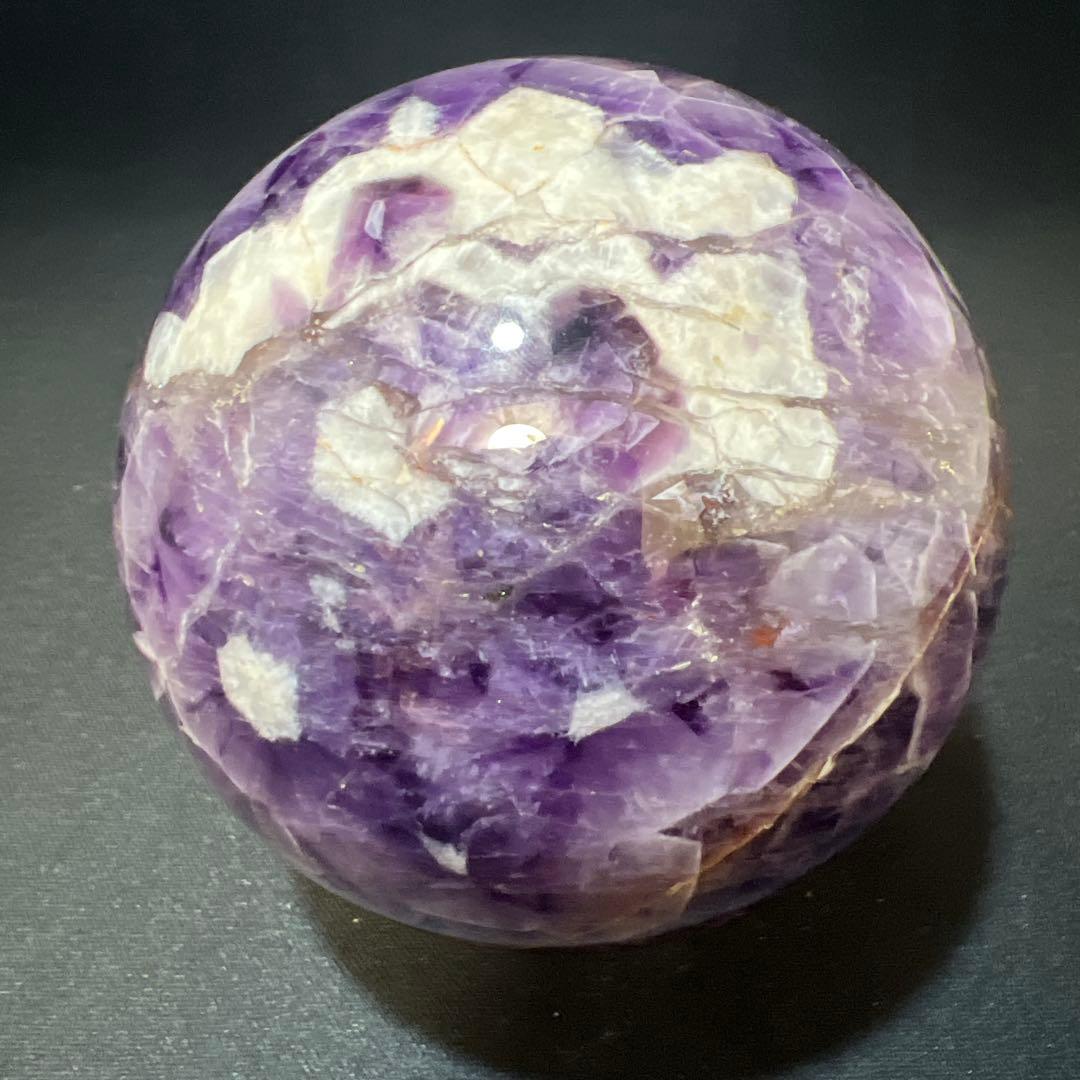 【希少・共生】アメジスト 丸玉 1.1kg 直径93mm スフィア 原石