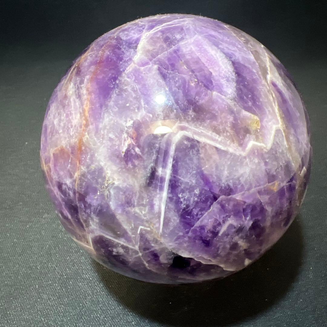 【希少・共生】アメジスト 丸玉 1.1kg 直径93mm スフィア 原石