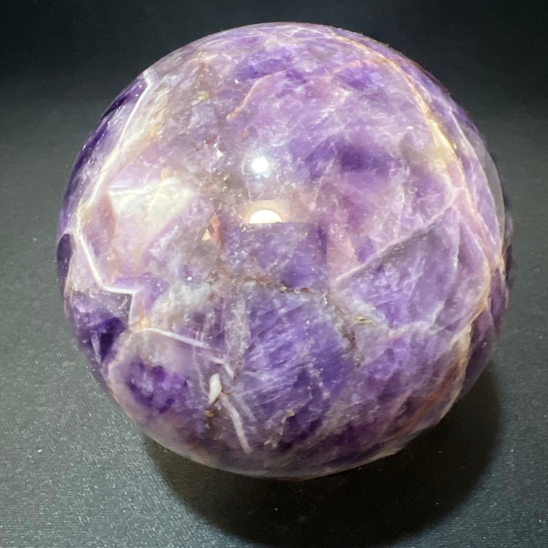 【希少・共生】アメジスト 丸玉 1.1kg 直径93mm スフィア 原石