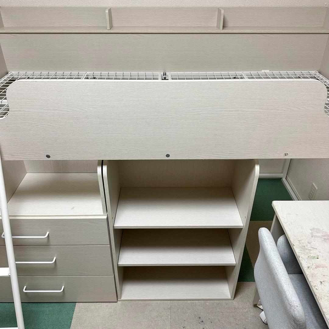 ニトリ　システムベッド　ロフトベッド　学習机　マットレス付き　システムベット