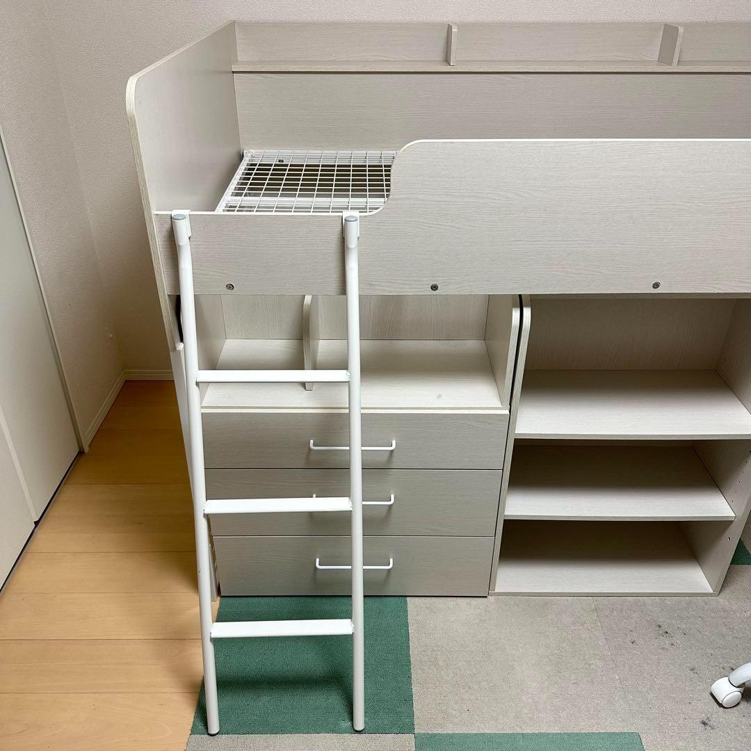 ニトリ　システムベッド　ロフトベッド　学習机　マットレス付き　システムベット