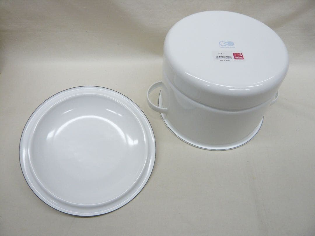 『にちにち道具』蒸し鍋21cm 5.0L 日本製 ガス・IH対応 野田琺瑯