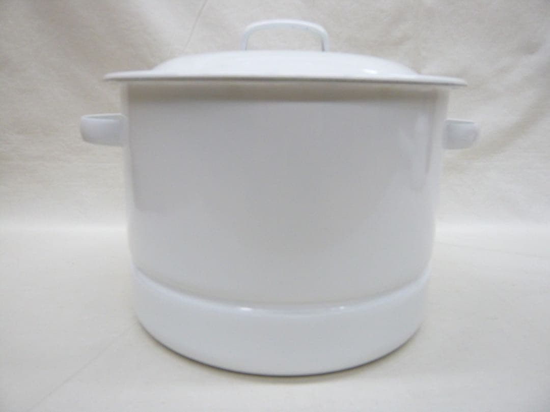 『にちにち道具』蒸し鍋21cm 5.0L 日本製 ガス・IH対応 野田琺瑯